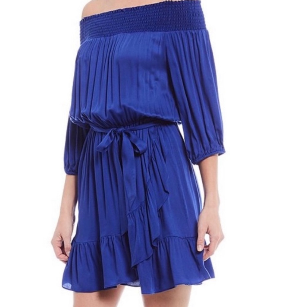 Blue Off The Shoulder Gianni Bini Mini Dess